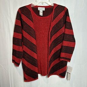 Alfred Dunner Sparkling One Piece Blouse Size Petite Large New with Tags